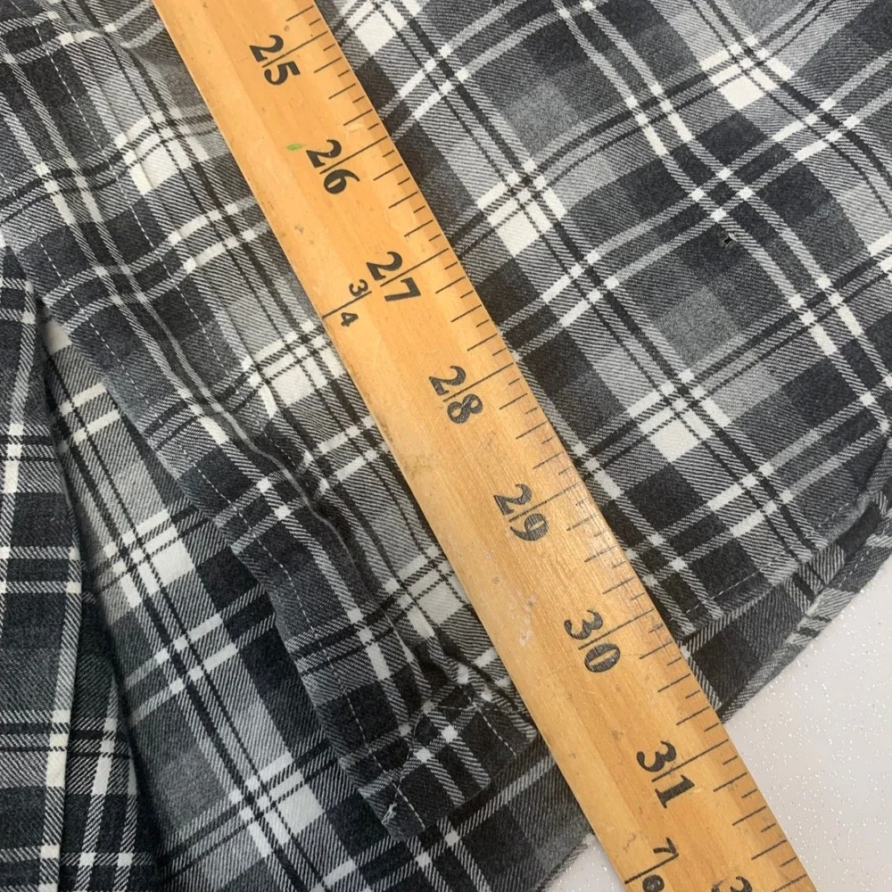 Polo Ralph Lauren Mens Plaid Button Down Shirt Black White Long Sleeve Cotton L